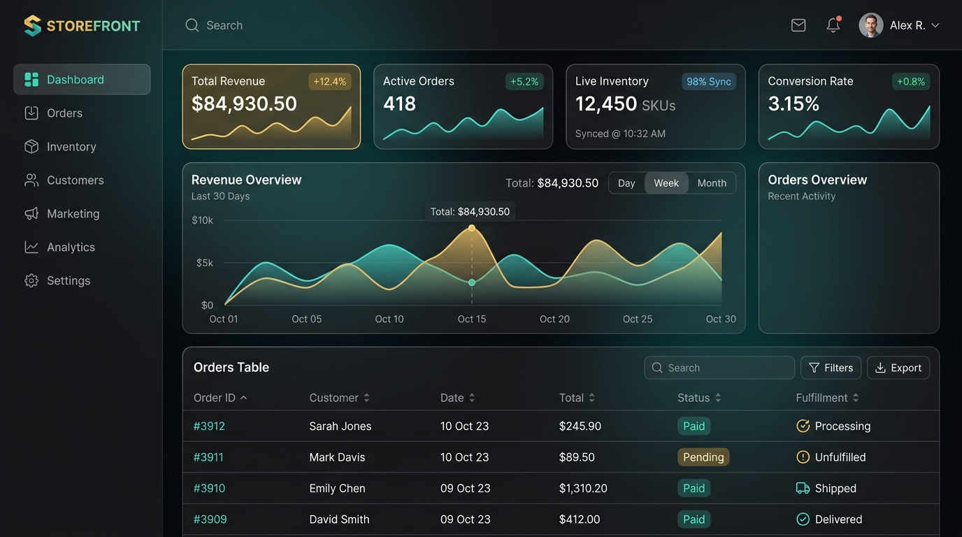 Duvelle — Full-Stack E-Commerce & Custom Admin production screenshot