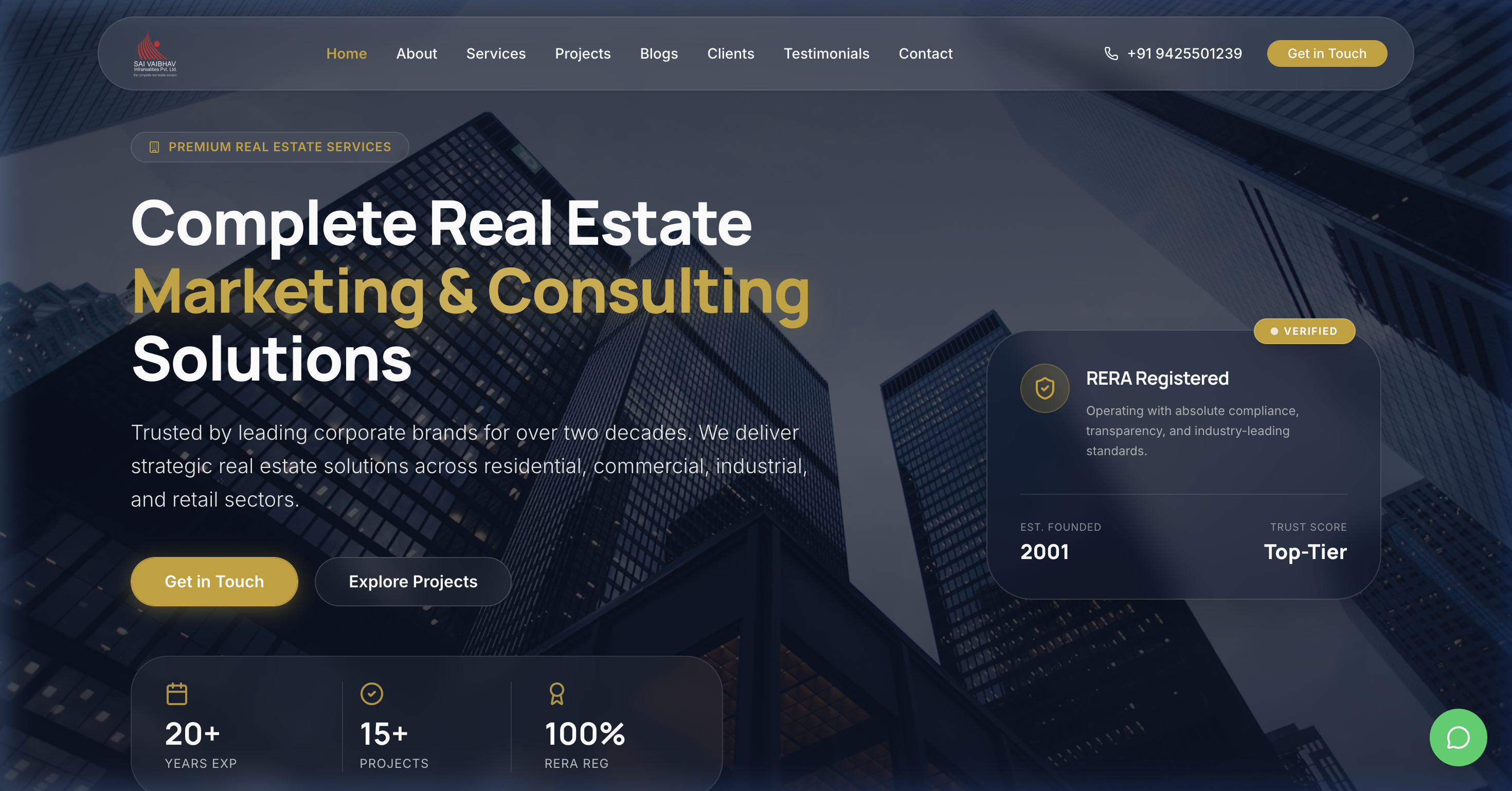 Sai Vaibhav Infrarealities production screenshot