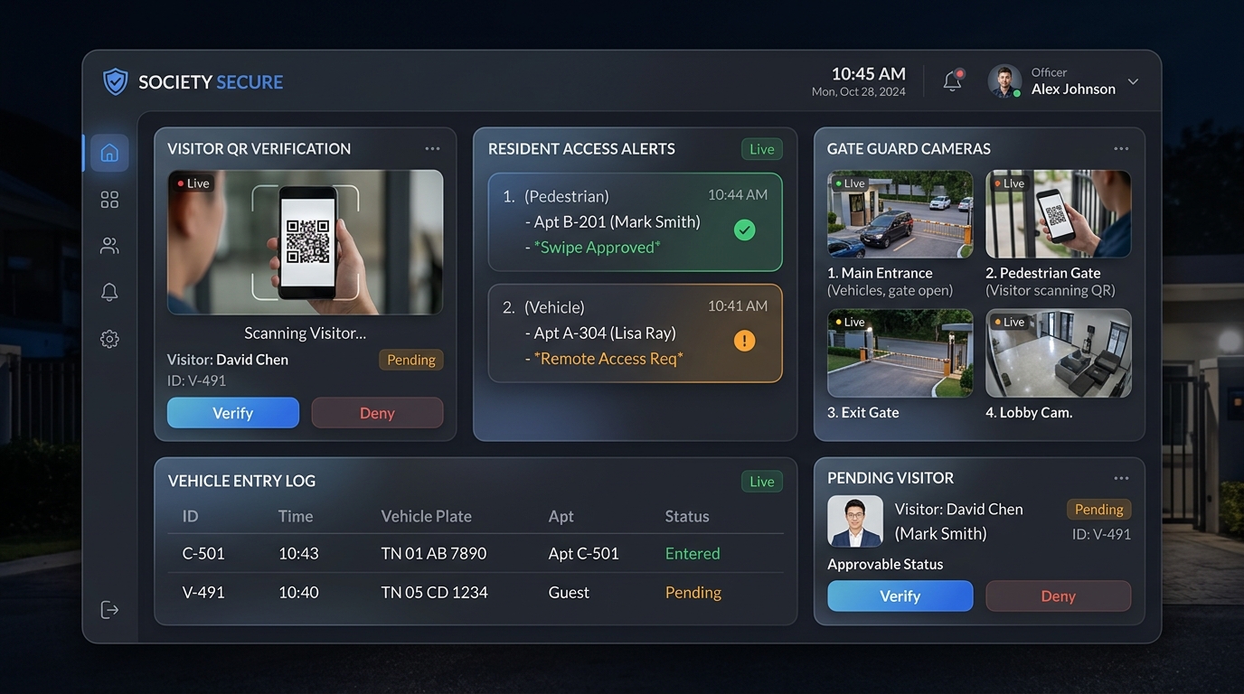 SocietyGuard — Smart Society Security & Gate App production screenshot